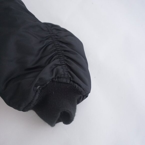 Vintage '90s Tradesman Black Orange Liner Ribbed Zip Up Bomber Pilot Jacket XL - Picture 5 of 13